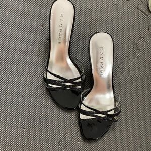 Great condition Rampage- black, sexy heeled sandal